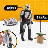 Star Wars Epic Hero Series N-1 Starfighter of the Mandalorian, grote actiefiguren en spannende accessoires voor spannende manoeuvres, spannende cadeau-actiefiguren Naty Shop