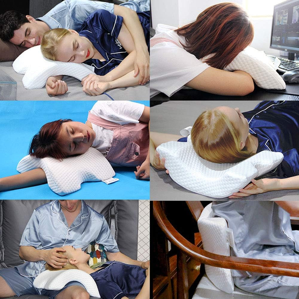 Zijslaapkussen voor koppels Ontspannende arm Gebogen traagschuimkussen U-vormig nekkussen Reiskussen Zero Pressure Zijde IJszijdekussen Langzaam rendement voor koppels Cervicale orthopedische kussens Naty Shop