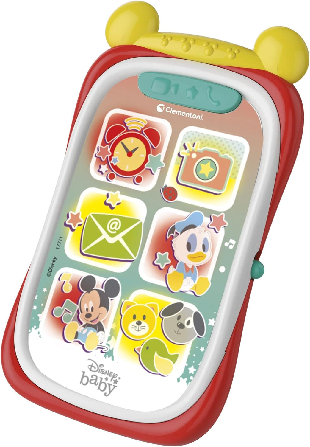 Clementoni 17711 Disney Baby Baby Mickey Smartphone, mobiele telefoon voor kinderen met licht- en geluidseffecten, interactief speelgoed voor kinderen van 9-36 maanden, M, veelkleurig Bebe Toys Naty Shop standaardtitel