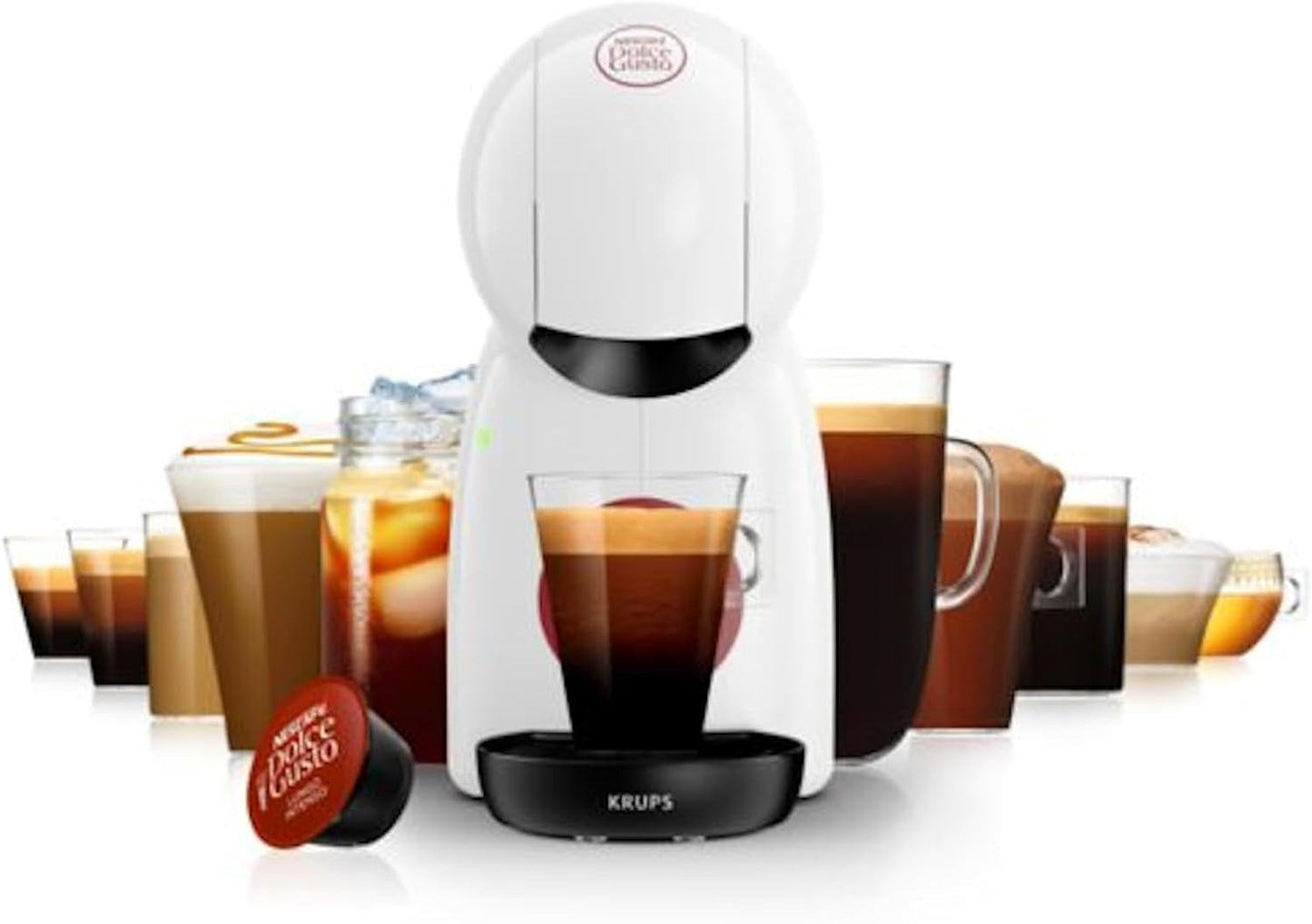 Handmatige espressomachine met NESCAFÉ DOLCE GUSTO PICCOLO XS capsules van KRUPS, wit