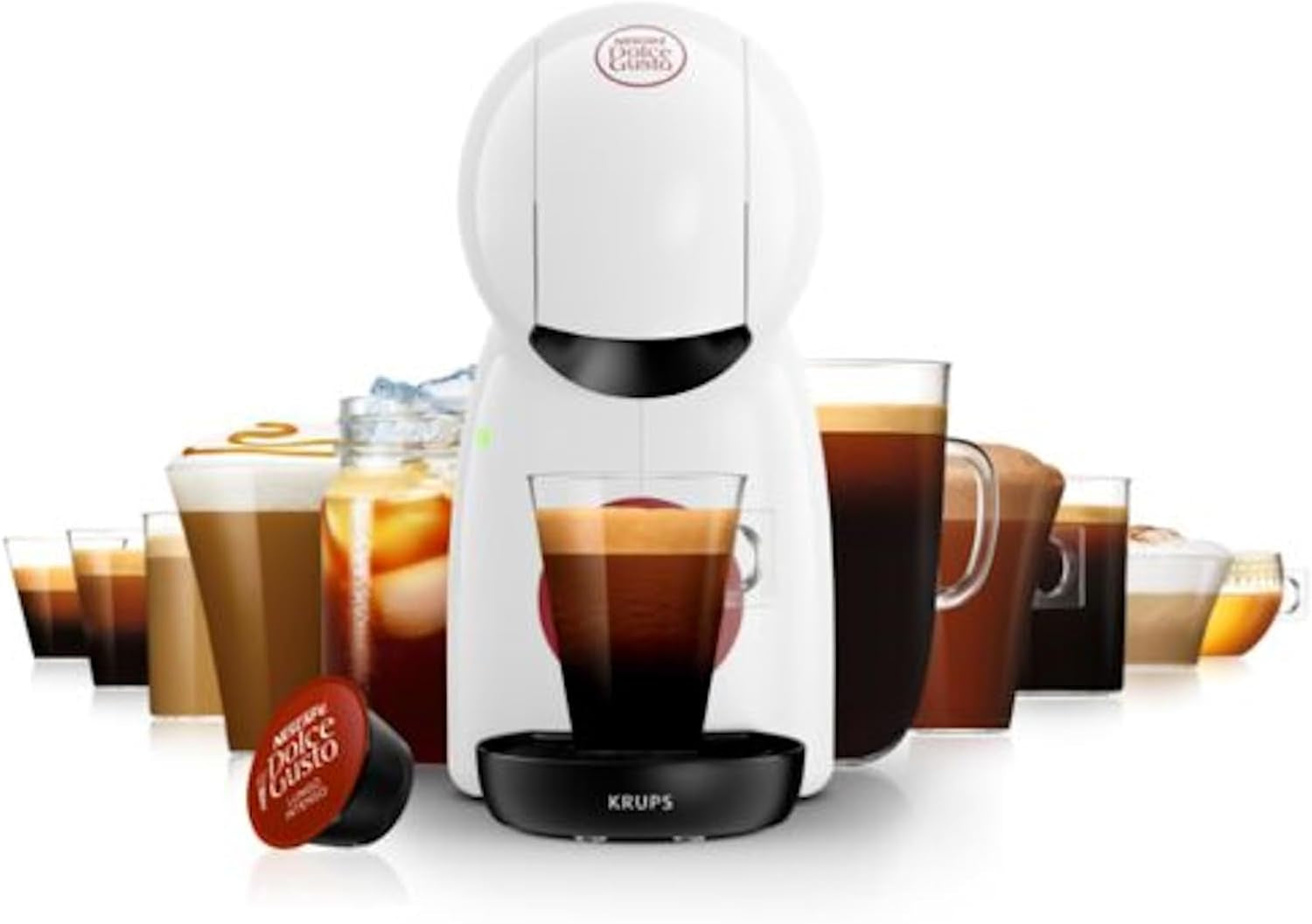 Handmatige espressomachine met NESCAFÉ DOLCE GUSTO PICCOLO XS capsules van KRUPS, wit
