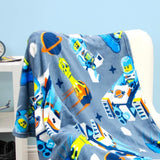 Character World Officiële Lego® City fleecedeken, superzacht, warmblauw plaid, Cityspace-ontwerp, perfect voor slaapkamers, kamperen en slapen, 100 x 150 cm bedden en dekens Besuche den Character World-Store