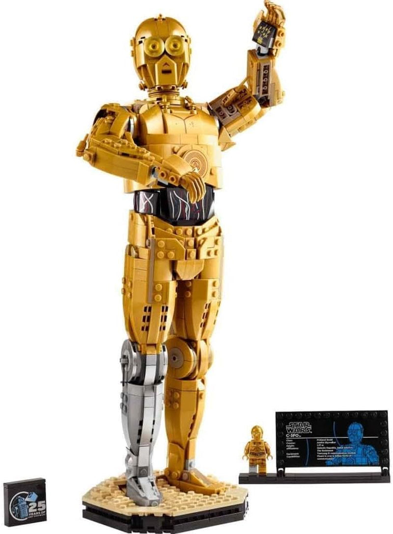 LEGO Star Wars C-3PO B, bouwbare Droid, model om te verzamelen, bouwen en tentoon te stellen, nostalgisch cadeau-idee voor volwassenen en fans, verzamelstuk, fantasiespeelset 75398 Bouwsets Besuche in LEGO-Store