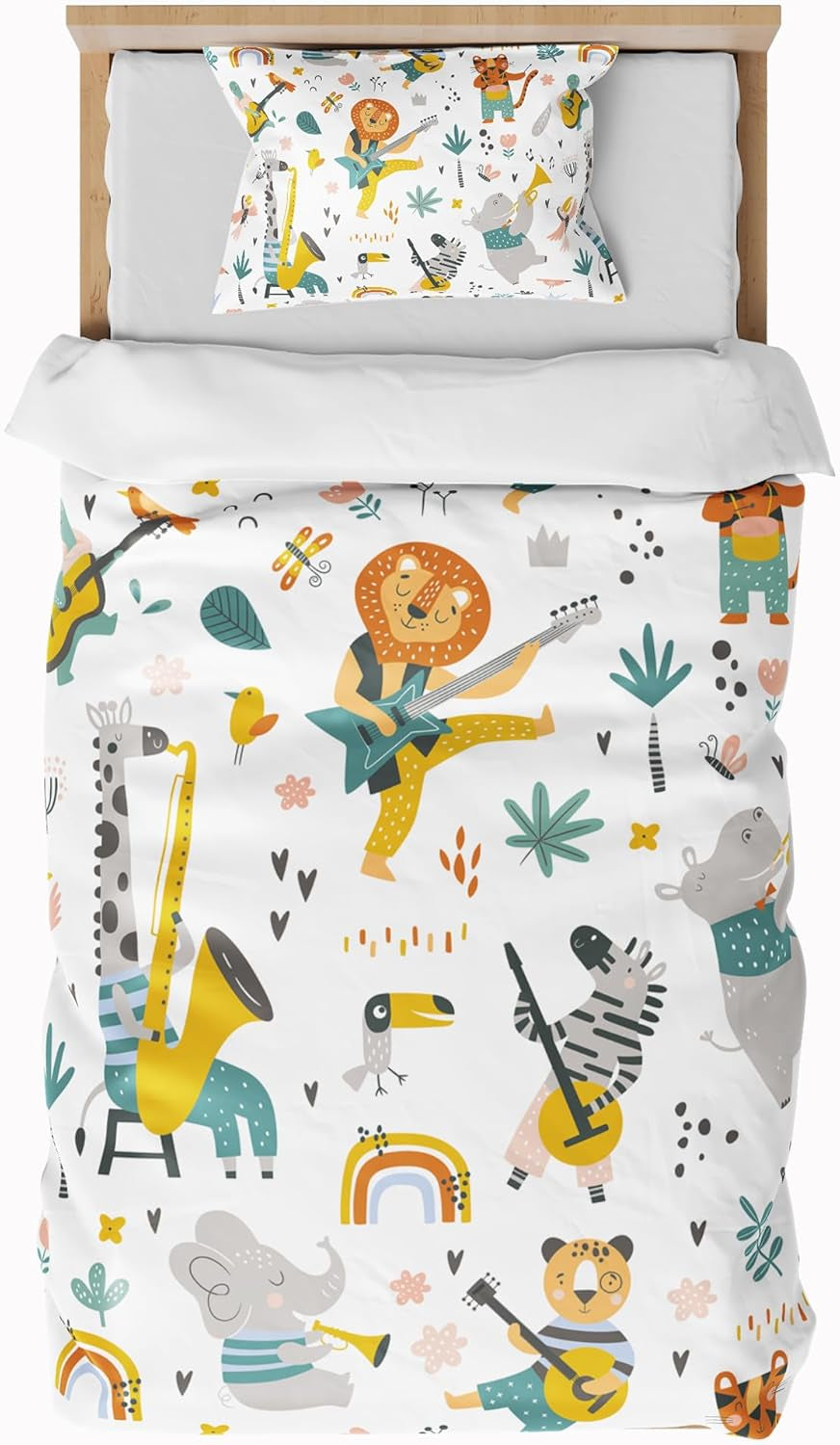 Beddengoed voor kinderen, jongens, diverse modellen, met ritssluiting, microvezel polyester Beddengoed - kinderen Naty Shop Dieren 100X135 Cm + 40X60 Cm
