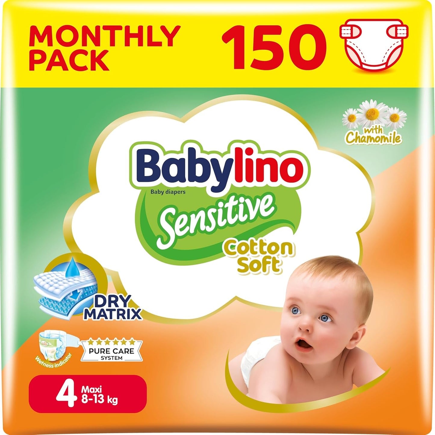 Luiers voor gevoelige baby's, maat 6, extra groot (13-18 kg), 114 luiers