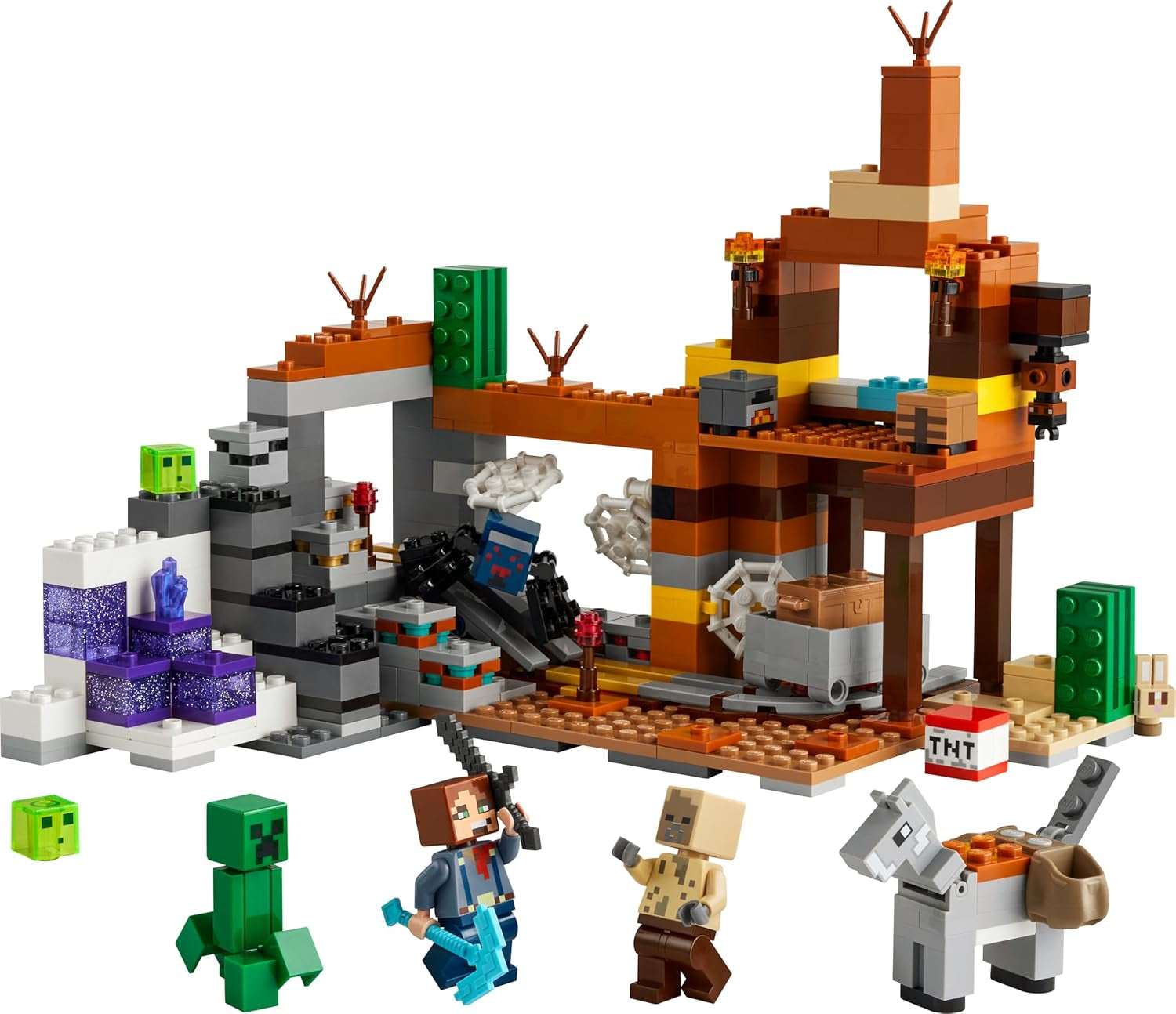 LEGO Minecraft Badlands Mijn Videogame Mijnbouwspeelgoedset voor jongens en meisjes vanaf 8 jaar Leuke bouwstenen Avontuurset Verjaardagscadeau 21263 Bouwsets Bekijk de LEGO-Store