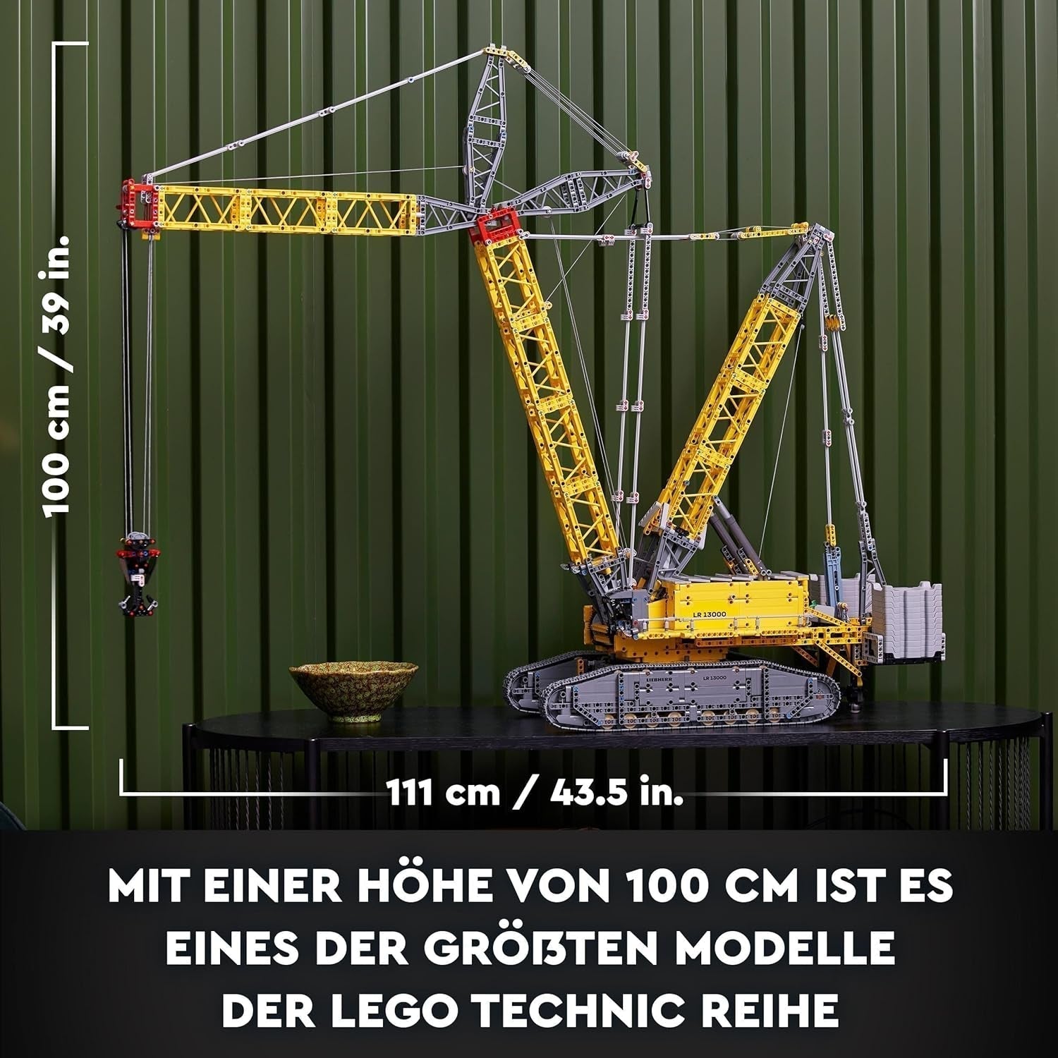 LEGO Technic Liebherr LR 13000 Rupskraanset, bouw het beste op afstand bestuurbare bouwvoertuigmodel met Control+ app, kraan met liersysteem en hefarm, grote modelbouwset voor volwassenen 42146 Besuche Den LEGO-Store bouwsets