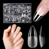 Korte kunstnagels 500 stuks zachte gel volledige dekking nageltips voor gelnagels 12 maten Voorgepolijste nageltips voor gelnagels Korte kunstnagels Doodskistnagelverlengingen met doos