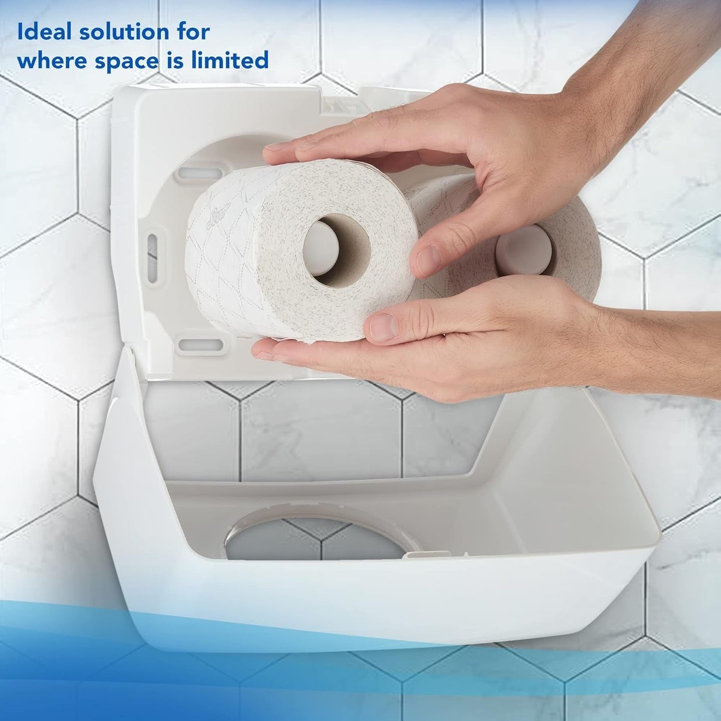 Scott® Essentialtm 8519 toiletpapier 2-laags wit FSC-gecertificeerd toiletpapier van gerecycleerde vezels 64 rollen x 350 vellen (totaal 22.400 vellen)