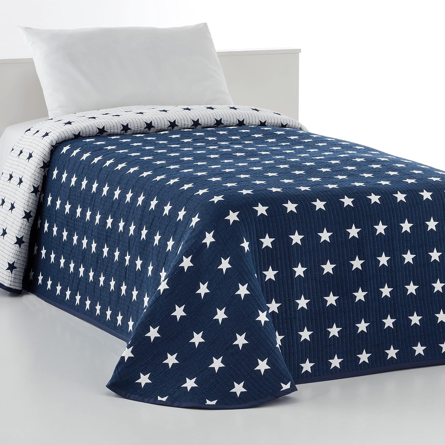 VIALMAN dekbedovertrek Sofia 10 kingsize bed | sterrenquilt | dekbedmaat 250 X 270 cm | bedovertrek & banksprei marineblauw Bedden en dekens Besuche den VIALMAN-Store Marineblauw Cama 135: 230 Cm X 270 Cm