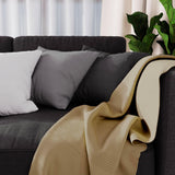 Soleil D'Ocre Adele Plaid, gegooid bij de fauteuil, Polykaton, Grijs, 140 X 200 Cm Bedden en dekens Besuche den Soleil d'ocre-Store Ivoor 140 X 200 Cm