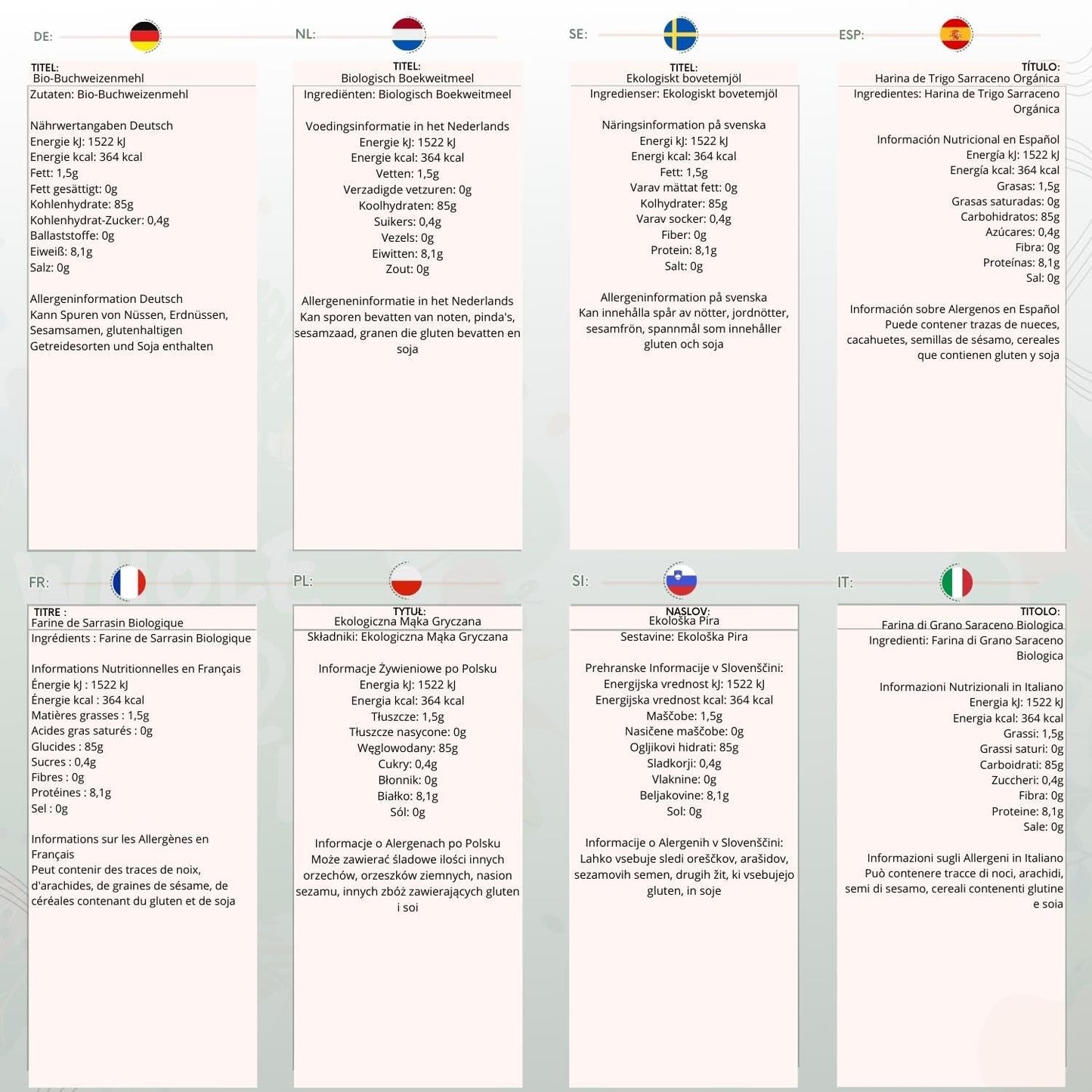 Wholefood Earth Biologisch Boekweitmeel 1kg | Wreed | Niet-GMO | Veganistisch | Gecertificeerd biologisch
