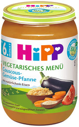 HiPP biologische maaltijden vanaf 6 maanden couscous en gebakken groenten, 6 stuks