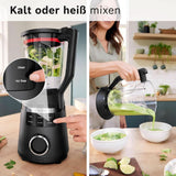 Highspeed-Standmixer Vitapower Serie 6 MMBD665B1, 45.000 U/Min, 6 Programma's Inkl Heiße Suppe & Reinigung, 2 L Mixbehälter, Stopfer, Spülmaschinenfeste Teile, Made in Europe, 1800W, Schwarz Kitchen Naty Shop