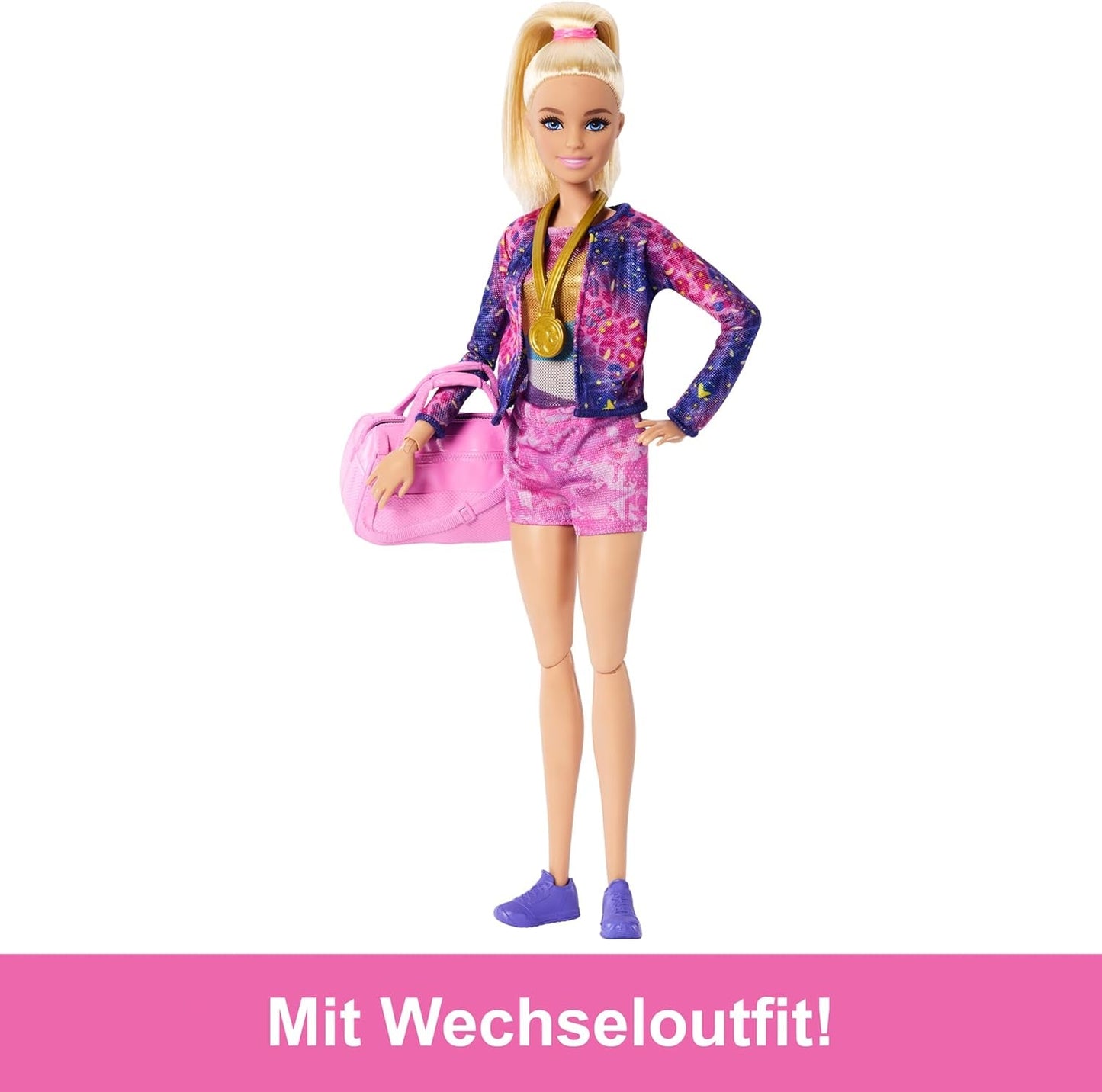 Barbie Leuke gymnastiekspeelset met evenwichtsbalk en meer dan 10 themaonderdelen voor winnende verhalen, HRG52