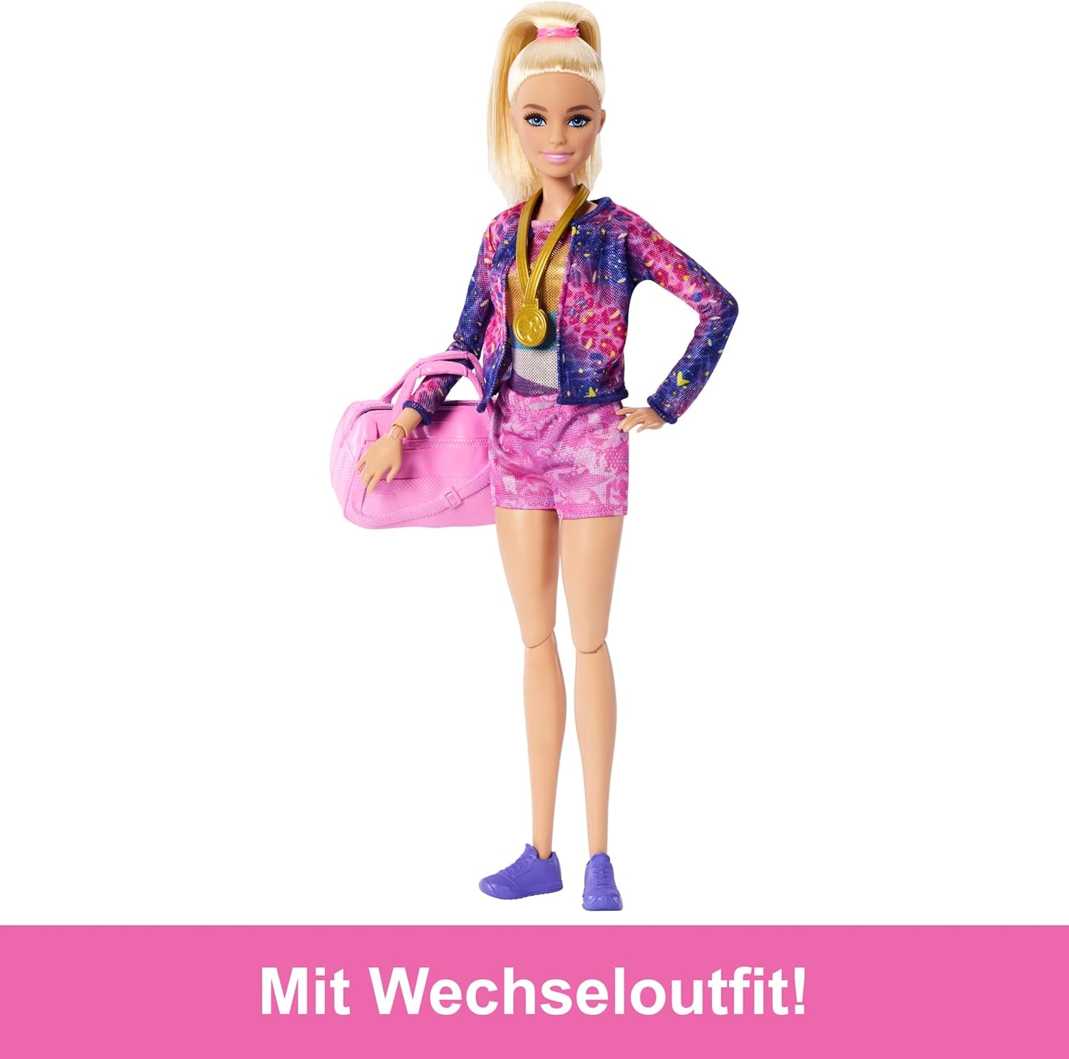 Barbie Leuke gymnastiekspeelset met evenwichtsbalk en meer dan 10 themaonderdelen voor winnende verhalen, HRG52