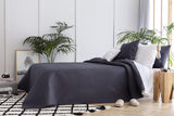 Todocama Fine Boutique Sprei met Ruitpatroon Lente Zomer Herfst Winter 100% Extra Zachte Microvezel Multifunctionele Sprei 105-200 X 260cm Beige Bedden en Dekens Besuche den Todocama-Store Donkergrijs Cama 105 - 200X260Cm