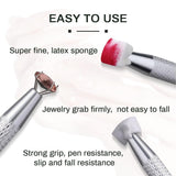 100 Stück Nail Art Schwamm Mit Metallgreifer, Sponge Brush Applicator, Sponge Nagel Pinsel, Maniküre Zubehör Für Nägel, Um Eine Varaudzen Van Gradient Nail Art Patterns Zu Ersetlen