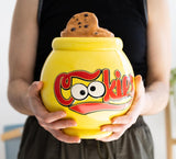 Grupo Erik Keramieken Koekjestrommel Sesamstraat Koekjesmonster - Koekjestrommel met Deksel Groot 21,0 x 27,0 x 22,0 cm Voorraadpot met Deksel Officiële Sesamstraat Merchandise Voedselbewaardozen Naty Shop