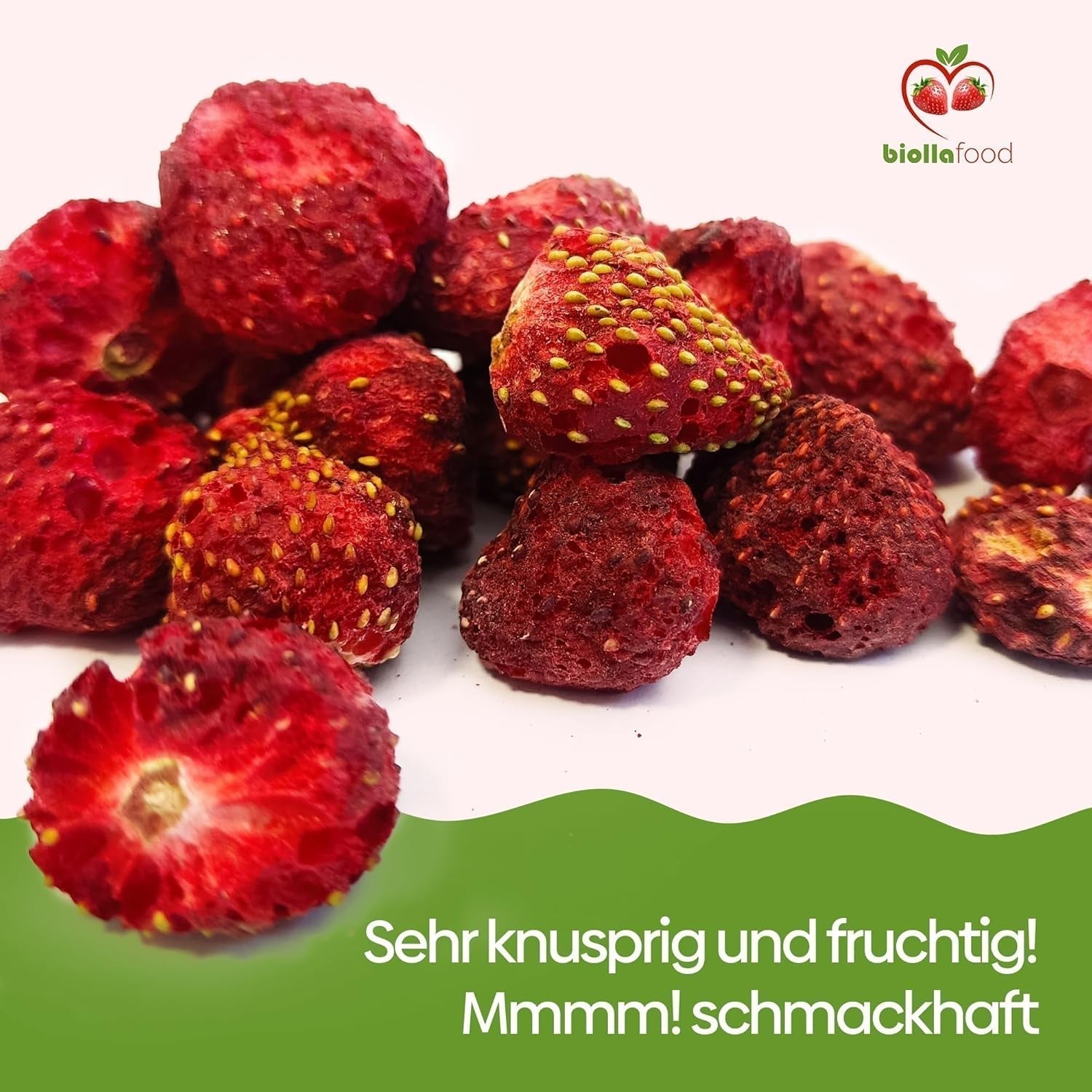 biolla food hele gedroogde aardbeien, 0,5 kg, 100% natuurlijk. Gezonde tussendoortjes voor kinderen. Ideaal voor smoothies, havermuesli, thee en pap. Lange houdbaarheid. VEGAN, GLUTENVRIJ, RAW FOOD Naty Shop Gedehydrateerde producten