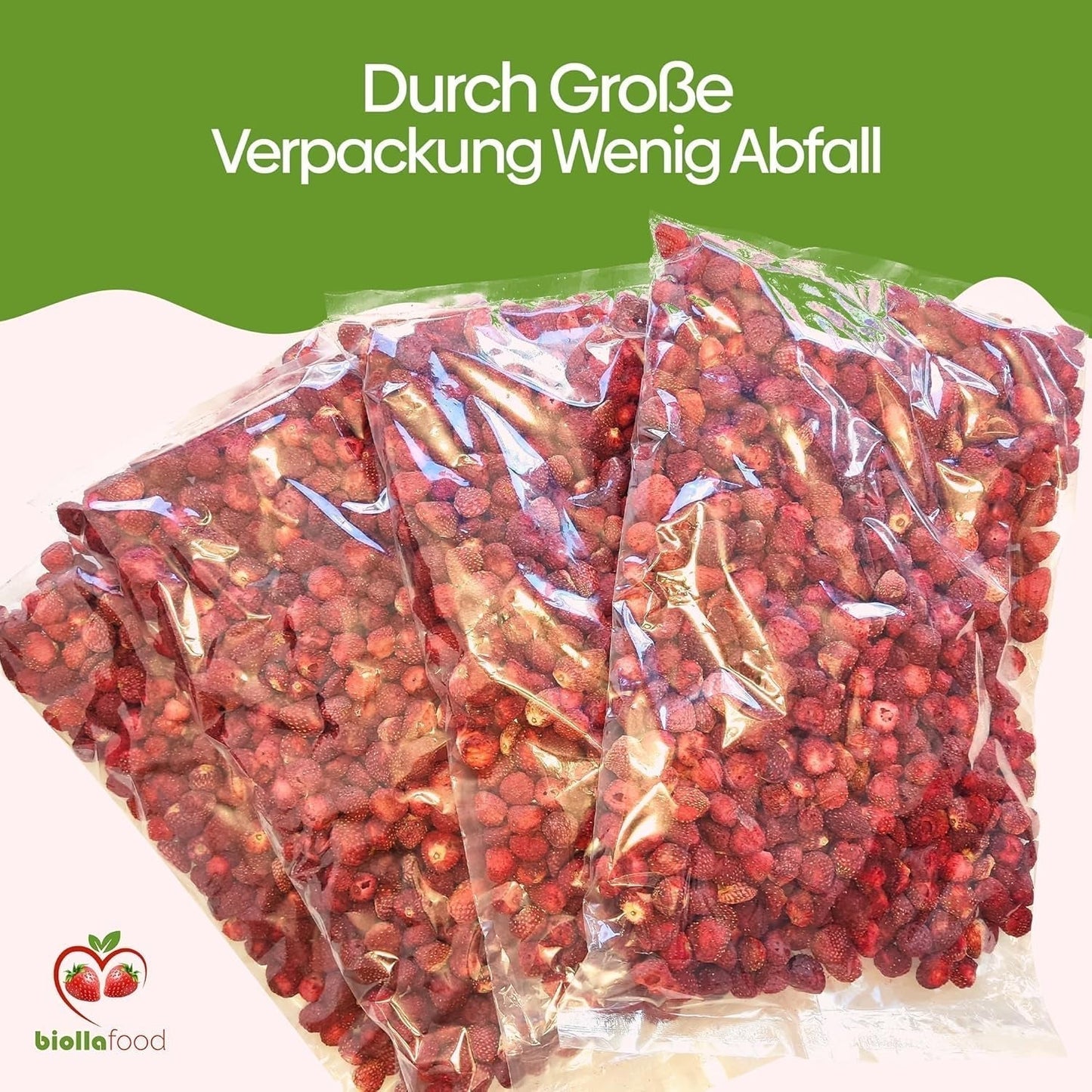 biolla food hele gedroogde aardbeien, 0,5 kg, 100% natuurlijk. Gezonde tussendoortjes voor kinderen. Ideaal voor smoothies, havermuesli, thee en pap. Lange houdbaarheid. VEGAN, GLUTENVRIJ, RAW FOOD Naty Shop Gedehydrateerde producten