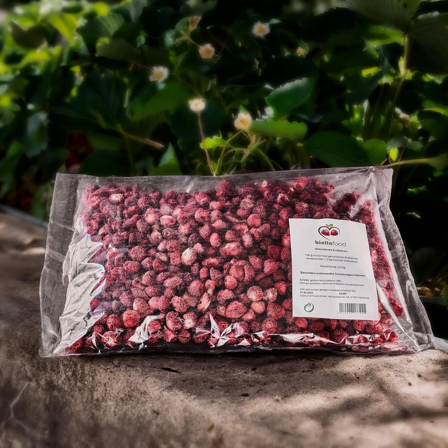 biolla food hele gedroogde aardbeien, 0,5 kg, 100% natuurlijk. Gezonde tussendoortjes voor kinderen. Ideaal voor smoothies, havermuesli, thee en pap. Lange houdbaarheid. VEGAN, GLUTENVRIJ, RAW FOOD Naty Shop Gedehydrateerde producten