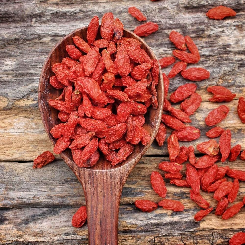 '- Natuurlijke gojibessen (350 g) - Gedroogde gedehydrateerde producten van Naty Shop