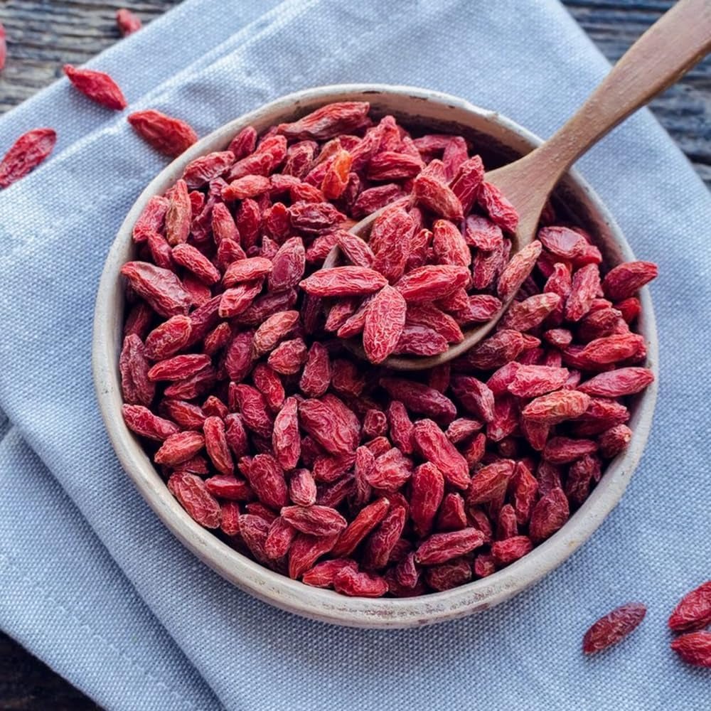 '- Natuurlijke gojibessen (350 g) - Gedroogde gedehydrateerde producten van Naty Shop