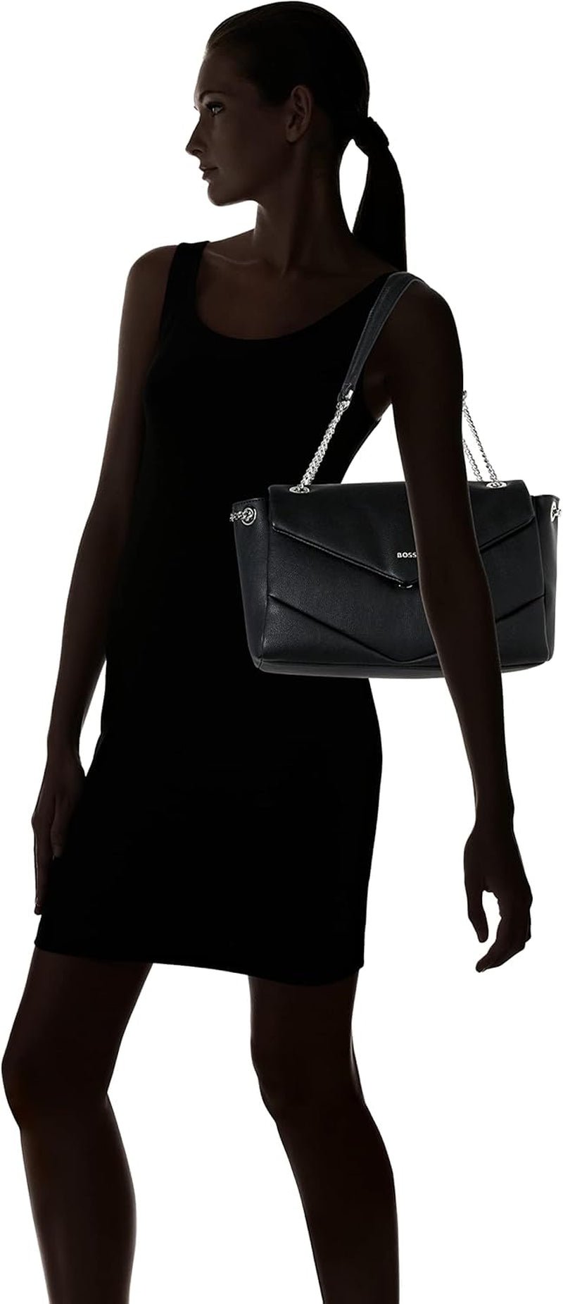 BOSS Dames Katlin Sh. Bag-Q Schoudertas Zwart1 One Size Damestassen Naty Shop