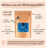 BRIX Gevriesdroogde bosbessen | Natuurlijke bosbessen, gedroogd 95 g | Great Taste Award voor gedroogde veenbessen | Niet-GMO, glutenvrij, veganistisch, achtergehouden vitamines Naty Shop gedehydrateerde producten