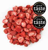 BRIX gevriesdroogde aardbeien | Natuuraardbeien 75 g | Great Taste Award voor gedroogd, gevriesdroogd fruit | Niet-GMO, glutenvrij, veganistisch, achtergehouden vitamines Naty Shop gedehydrateerde producten