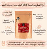 BRIX Gevriesdroogde bittere kersen | Natuurlijke gedroogde kersen 105g | Great Taste Award Gedroogd fruit, gedroogde bittere kersen | GMO-vrij, glutenvrij, veganistische vitaminen zijn geconserveerde gedehydrateerde producten van Naty Shop