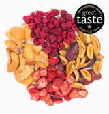 Brix Gevriesdroogd Fruit Fantastic Four (80g) - Prijs goede smaak, heerlijk en gezond tussendoortje, droog knapperig, rijk aan vitamines Naty Shop gedehydrateerde producten