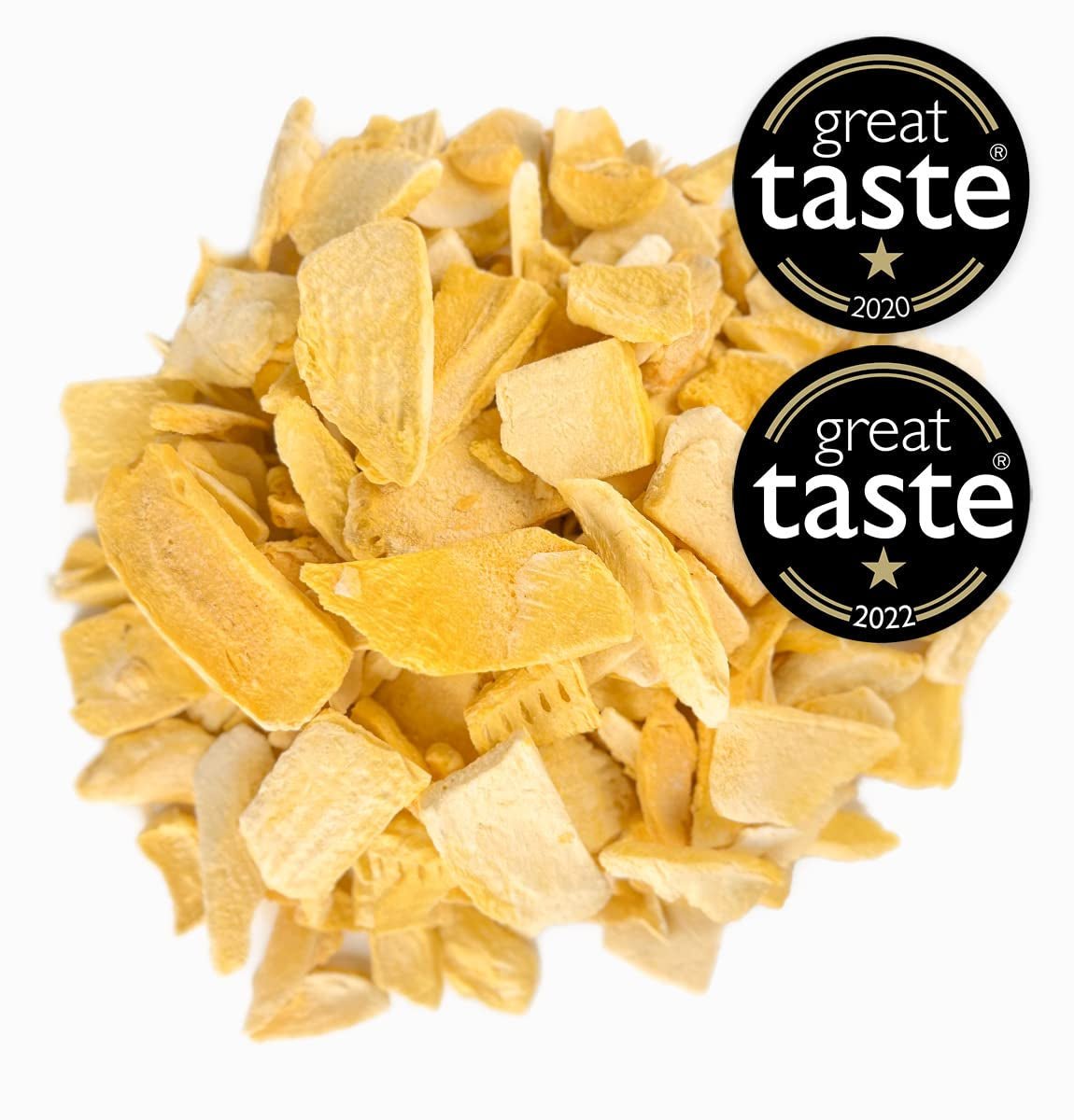 BRIX Gevriesdroogde Mango | Natuurlijke, gedroogde mangoschijfjes 95 g | Great Taste Award gedroogd fruit, gevriesdroogde mango | Niet-GMO, glutenvrij, veganistisch, achtergehouden vitamines Naty Shop gedehydrateerde producten