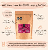 BRIX Gedroogde Frambozen | Natuurlijke framboos, gevriesdroogd 85 g | Great Taste Award voor gedroogd fruit | Niet-GMO, glutenvrij, veganistisch, geconserveerde vitaminen Naty Shop gedehydrateerde producten
