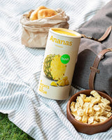BUAH® Gevriesdroogde ananas | Ananaschips als tussendoortje of voor muesli en desserts | Ideale vervanger voor snoep | Veganistisch en zonder toegevoegde suiker | 100% gevriesdroogd fruit | 200 g Naty Shop gedehydrateerde producten