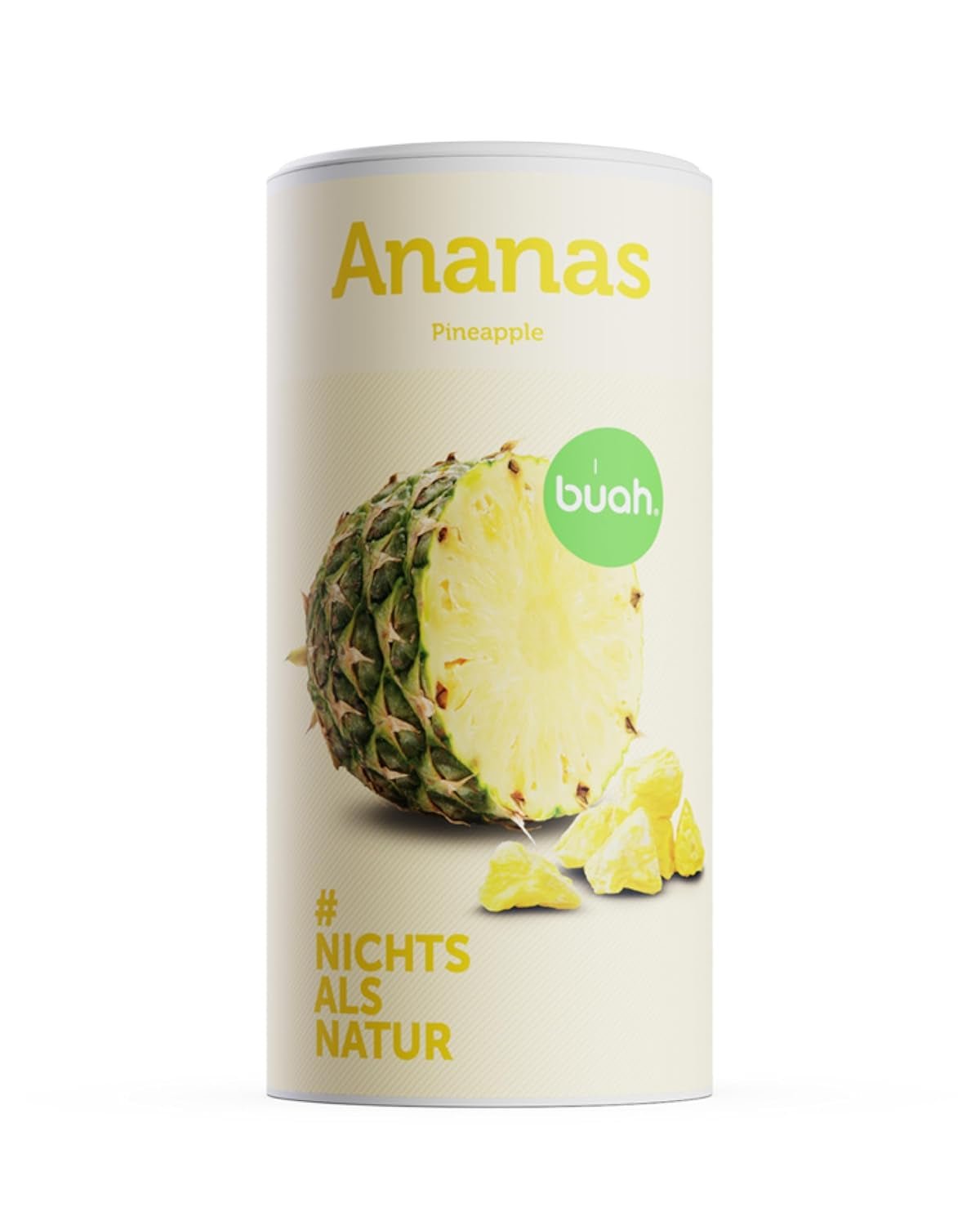 BUAH® Gevriesdroogde ananas | Ananaschips als tussendoortje of voor muesli en desserts | Ideale vervanger voor snoep | Veganistisch en zonder toegevoegde suiker | 100% gevriesdroogd fruit | 200 g Naty Shop gedehydrateerde producten 200 G