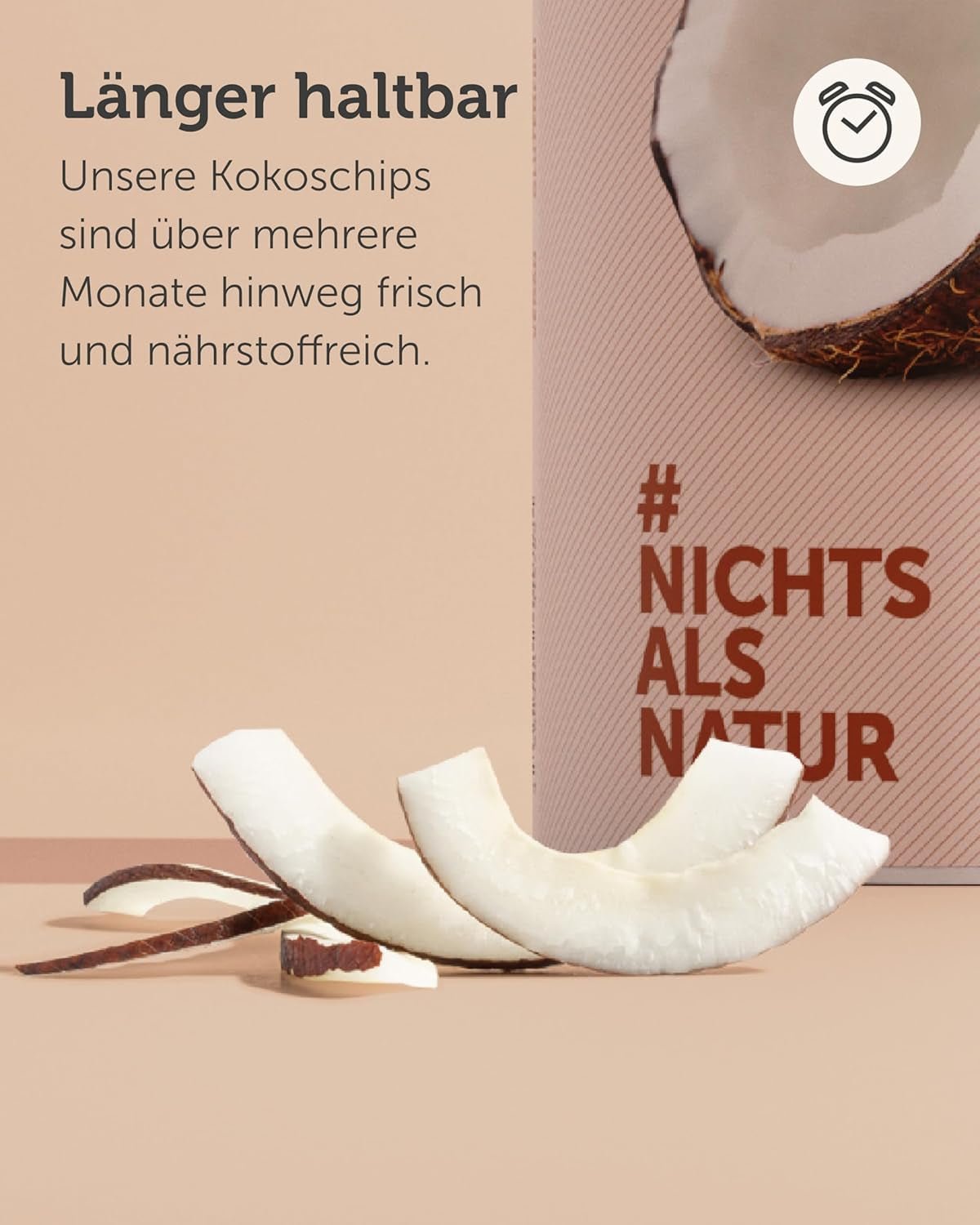 BUAH® Gedroogde Kokoschips | Biologische Kokoschips, Snack, Muesli & Bakkokoschips | Ideale vervanger voor snoep | Veganistisch en zonder toegevoegde suiker | 400 g Naty Shop gedehydrateerde producten