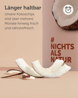 BUAH® Gedroogde Kokoschips | Biologische Kokoschips, Snack, Muesli & Bakkokoschips | Ideale vervanger voor snoep | Veganistisch en zonder toegevoegde suiker | 400 g Naty Shop gedehydrateerde producten
