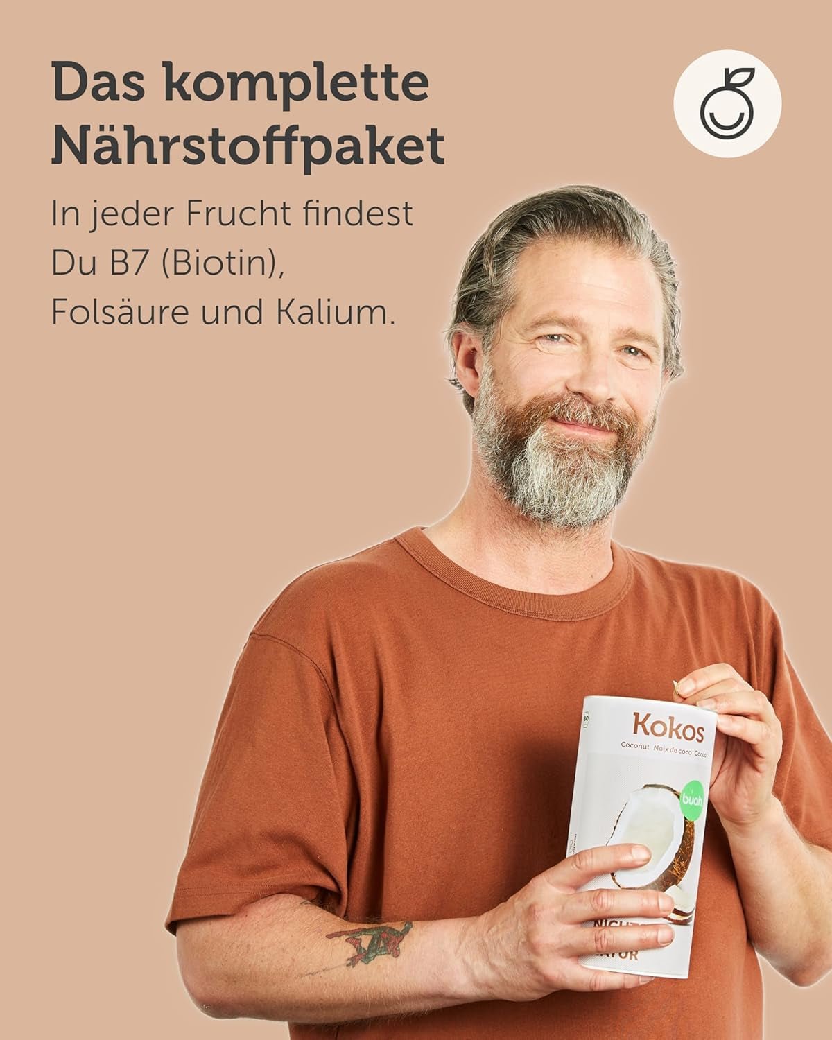 BUAH® Gedroogde Kokoschips | Biologische Kokoschips, Snack, Muesli & Bakkokoschips | Ideale vervanger voor snoep | Veganistisch en zonder toegevoegde suiker | 400 g Naty Shop gedehydrateerde producten