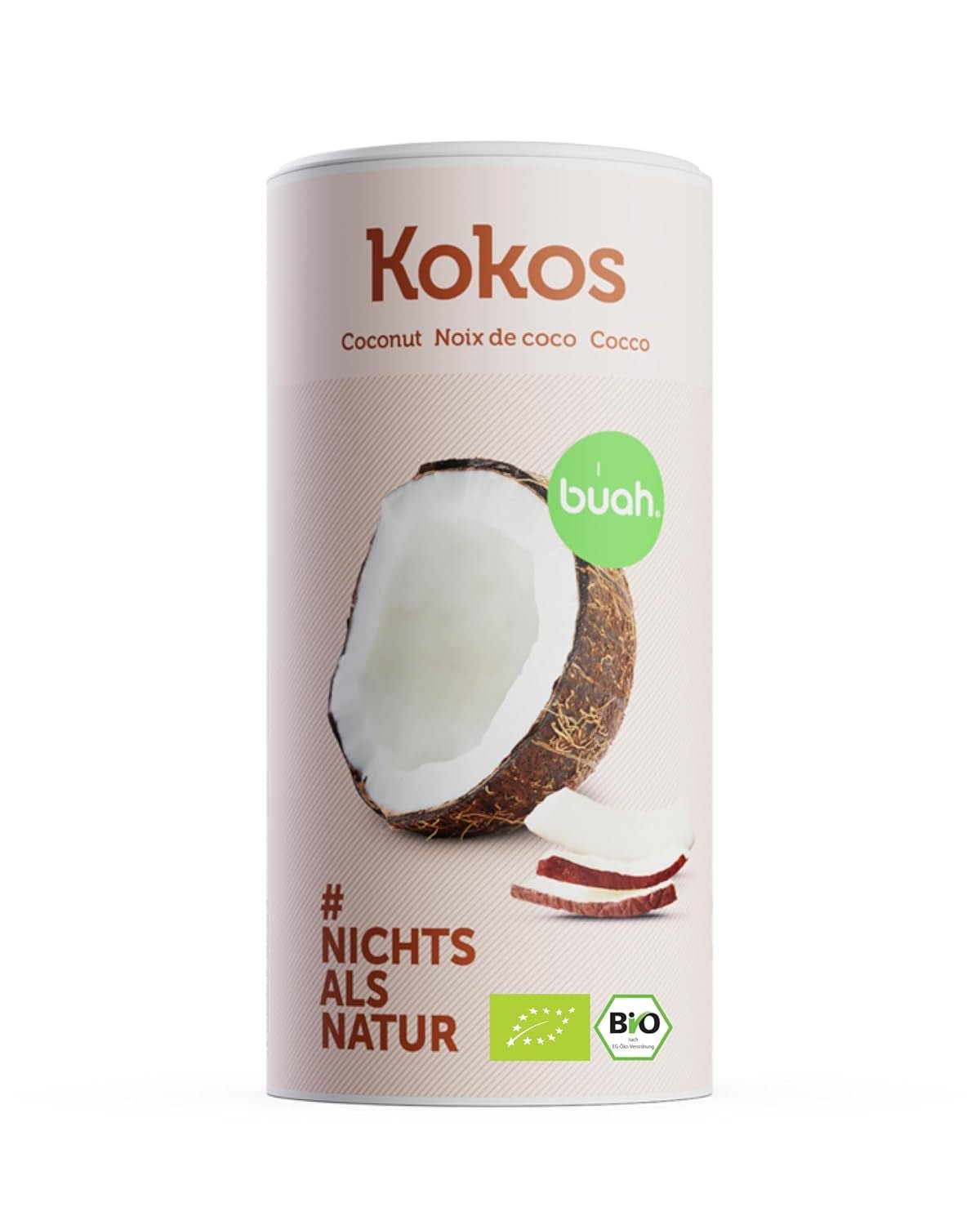 BUAH® Gedroogde Kokoschips | Biologische Kokoschips, Snack, Muesli & Bakkokoschips | Ideale vervanger voor snoep | Veganistisch en zonder toegevoegde suiker | 400g Naty Shop gedehydrateerde producten Standaard titel