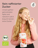BUAH® Biologische gevriesdroogde appels | Gevriesdroogde biologische appels zonder toegevoegde suikers | 100% gevriesdroogd fruit (veganistisch glutenvrij lactosevrij) | Ideale snack (110g) Naty Shop gedehydrateerde producten