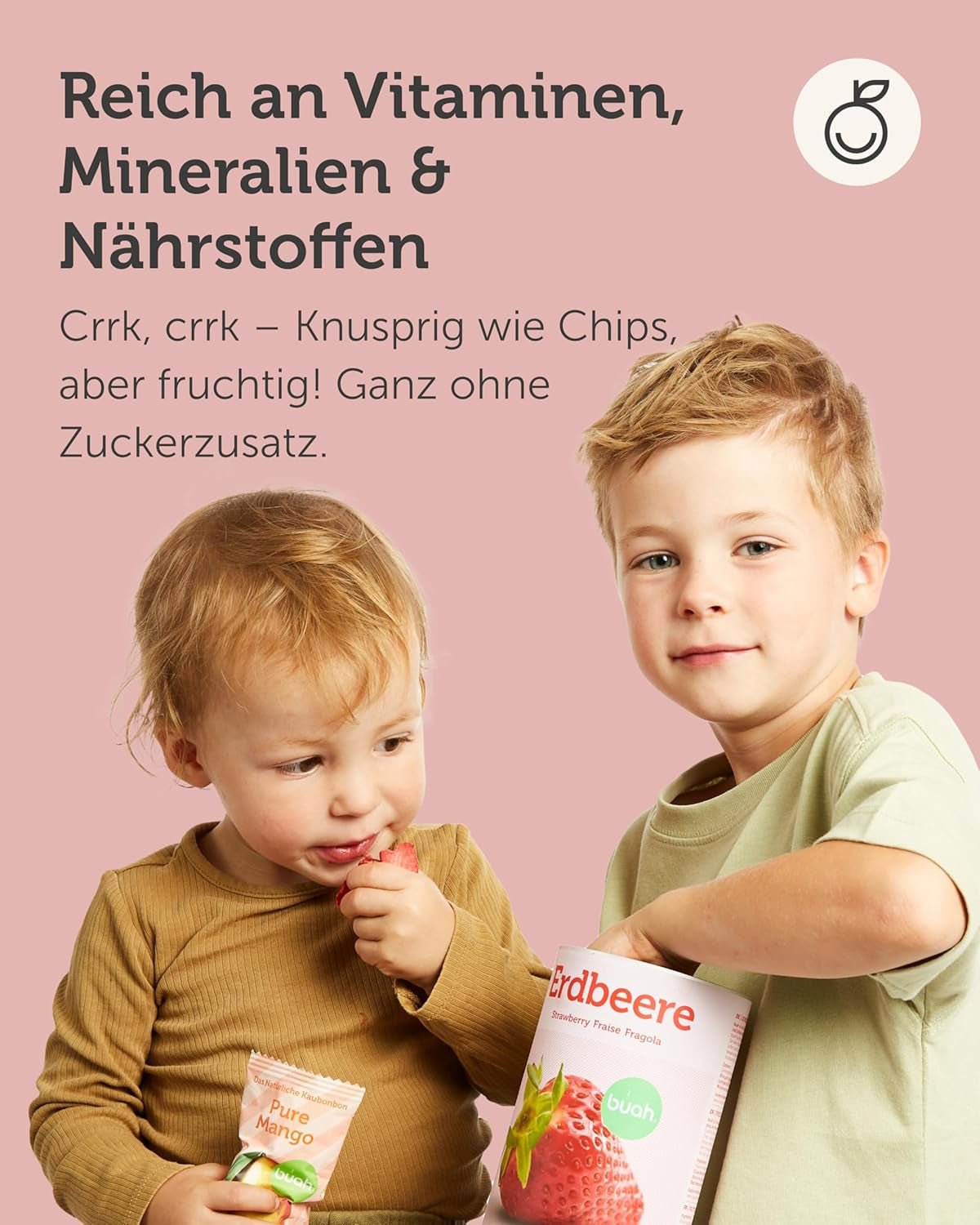 BUAH® Biologische gevriesdroogde appels | Gevriesdroogde biologische appels zonder toegevoegde suikers | 100% gevriesdroogd fruit (veganistisch glutenvrij lactosevrij) | Ideale snack (110g) Naty Shop gedehydrateerde producten