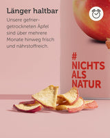 BUAH® Biologische gevriesdroogde appels | Gevriesdroogde biologische appels zonder toegevoegde suikers | 100% gevriesdroogd fruit (veganistisch glutenvrij lactosevrij) | Ideale snack (110g) Naty Shop gedehydrateerde producten