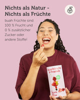 BUAH® Gevriesdroogde fruitmix | kersen, aardbeien, rode en zwarte bessen gevriesdroogd zonder toegevoegde suiker | 100% fruit | veganistisch, glutenvrij, lactosevrij (128g) Naty Shop gedehydrateerde producten