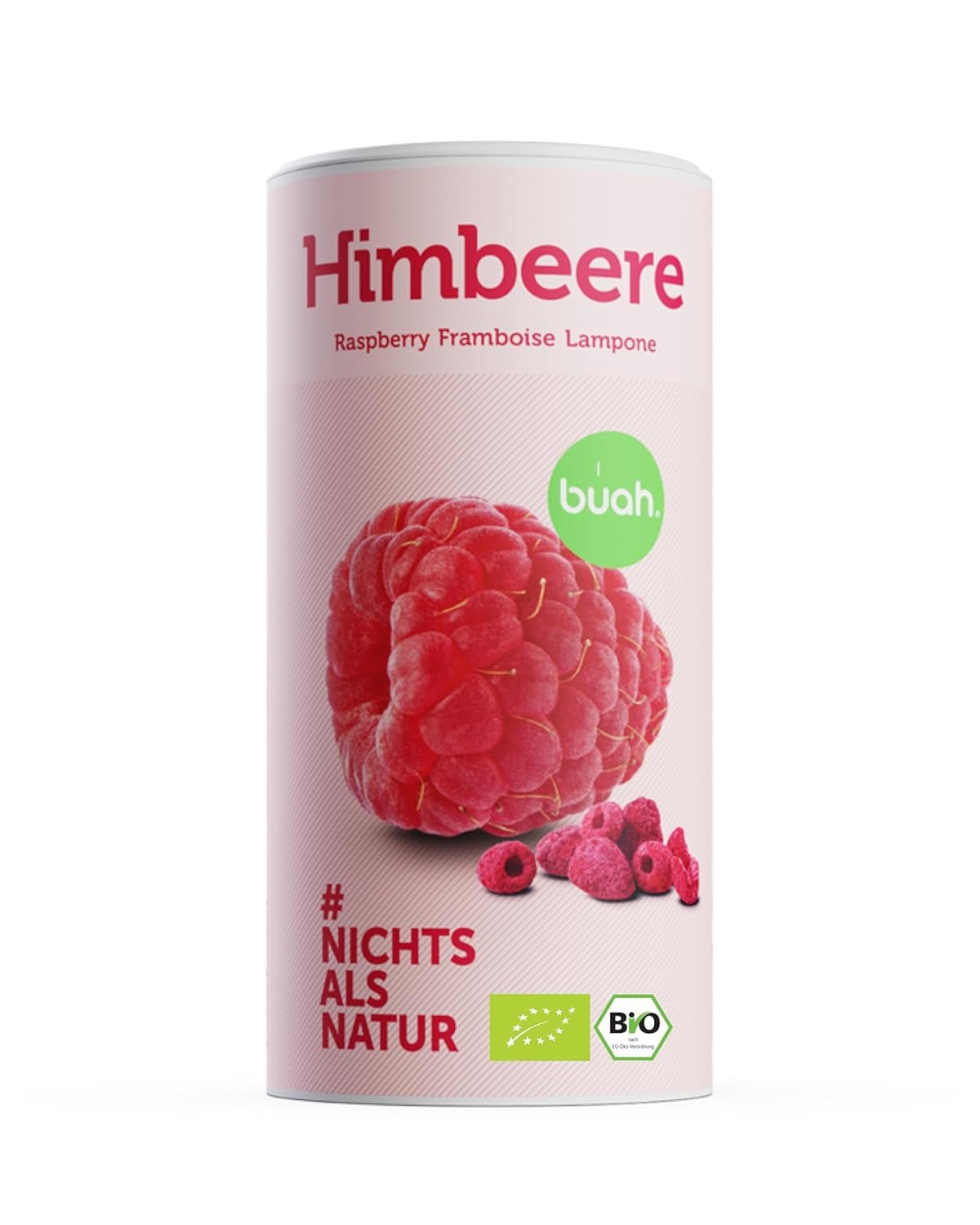 BUAH® Biologische gevriesdroogde framboos | frambozenchips als tussendoortje, voor muesli en desserts | ideale vervanger voor snoep | veganistisch en zonder toegevoegde suiker | 120g Naty Shop gedehydrateerde producten 120G
