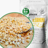 Gevriesdroogde stukjes banaan | Gedroogde bananen zonder suiker | Gevriesdroogde bananen Bananen met gedroogd fruit | Verse gevriesdroogde bananen | Gedroogd fruit Banaanstukjes invriezen Gedehydrateerde producten Naty Shop Standaardtitel