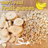 Gevriesdroogde stukjes banaan | Gedroogde bananen zonder suiker | Gevriesdroogde bananen Bananen met gedroogd fruit | Verse gevriesdroogde bananen | Banaanstukjes met gevriesdroogd fruit Naty Shop gedehydrateerde producten