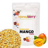 Gevriesdroogde mangostukjes 100g - Gevriesdroogd fruit - Gevriesdroogd gedroogd fruit - Gedroogde mango - Ideaal voor snacks, bakken, muesli, smoothies en desserts Gedroogde producten Naty Shop 100G
