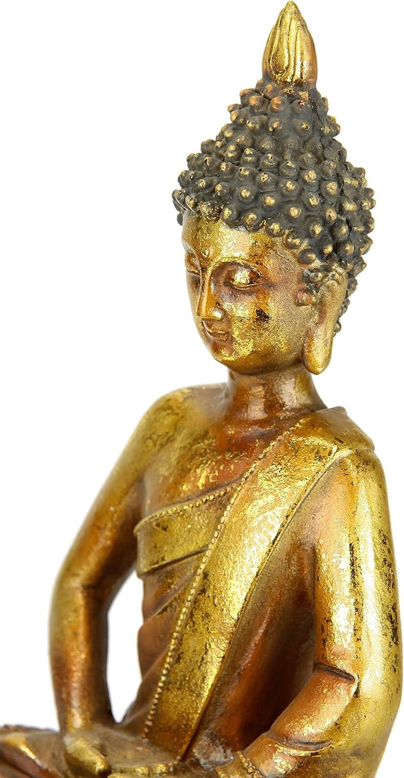Boeddha figuur mediteren zittend beeld figuren sculptuur buste standbeeld ornament Boeddha figuur Feng Shui decoratie tuin terras balkon decoratie Boeddhabeeld woonaccessoire Boeddha beeld tuinfiguur Beeldjes en sculpturen Naty Shop